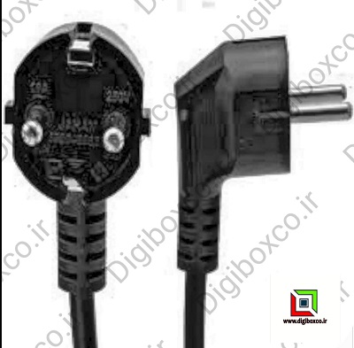 کابل برق دوشاخه پرسی 1/5 استاندارد متری چپقی. کد DB-10401 - تصویر 3