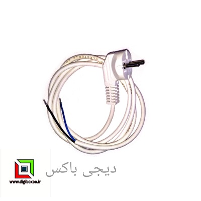 کابل برق دوشاخه پرسی 1/5 استاندارد متری چپقی. کد DB-10401 - تصویر 2